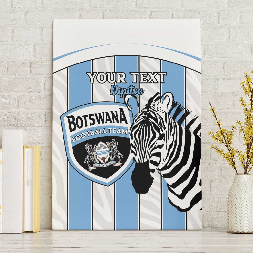 Custom Lefatshe la Botswana Football Canvas Wall Art Come On Dipitse