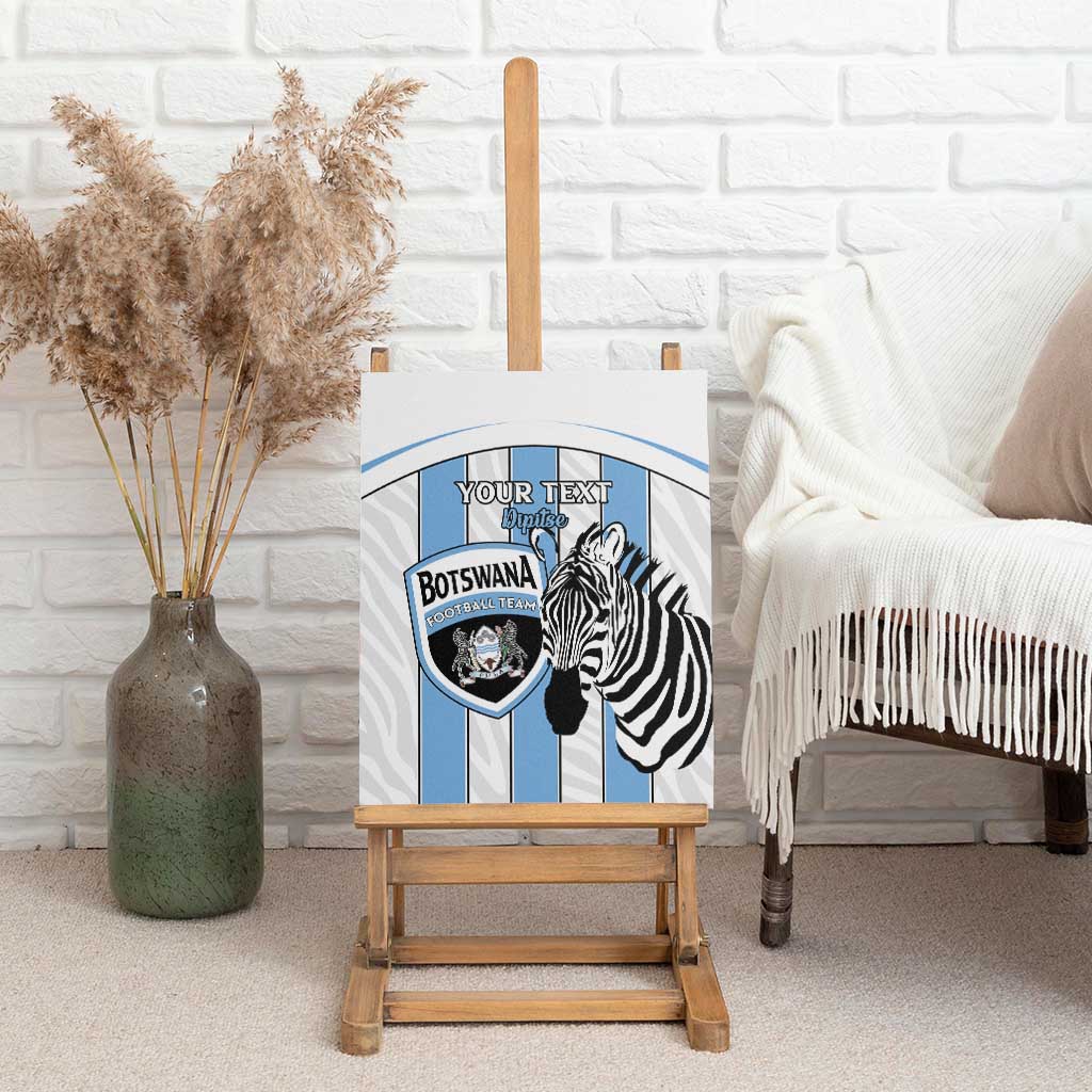 Custom Lefatshe la Botswana Football Canvas Wall Art Come On Dipitse