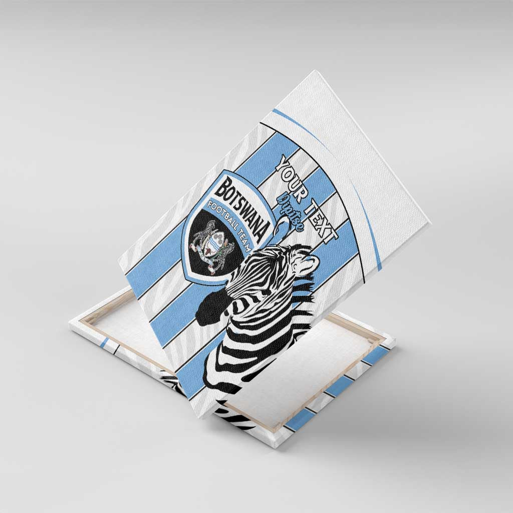 Custom Lefatshe la Botswana Football Canvas Wall Art Come On Dipitse