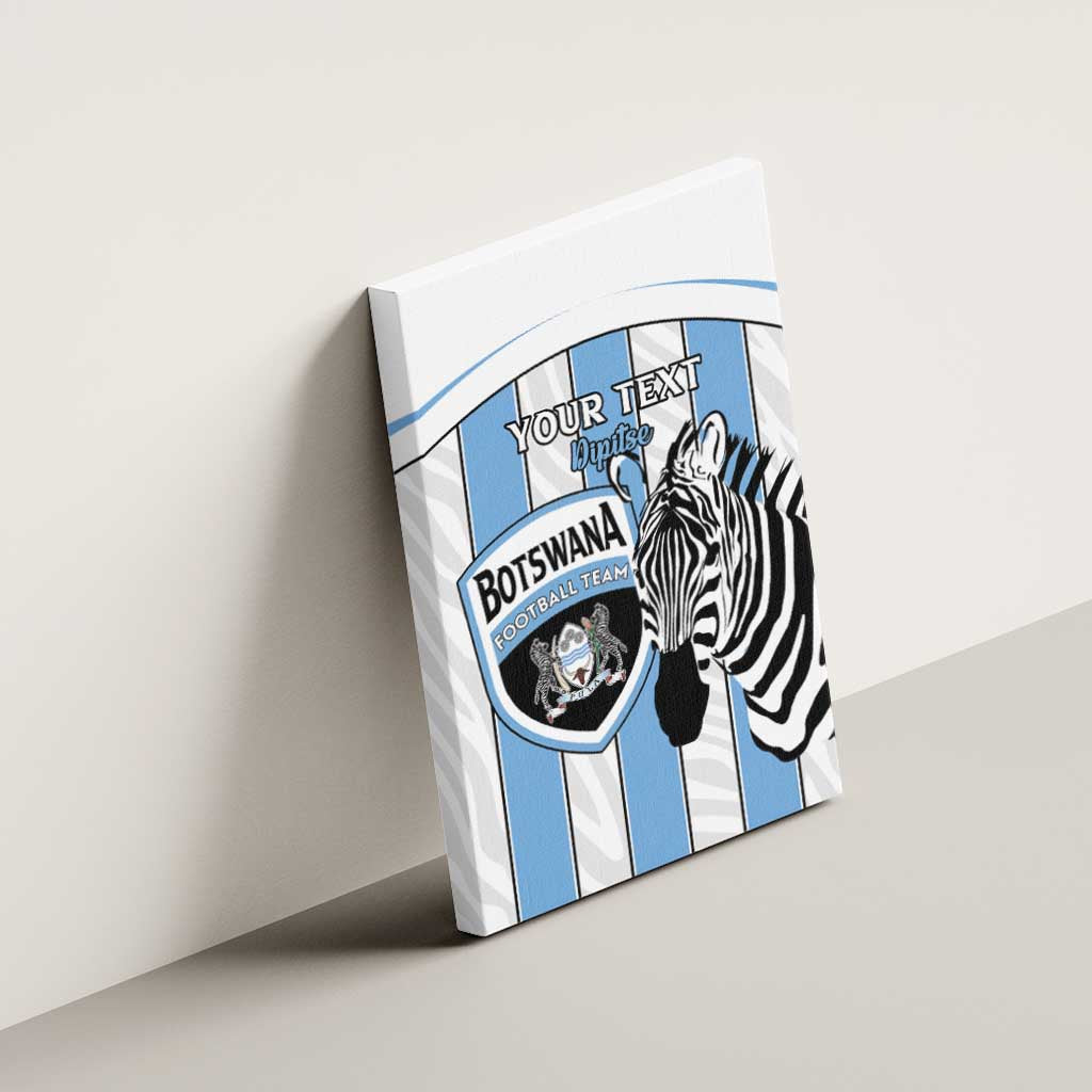 Custom Lefatshe la Botswana Football Canvas Wall Art Come On Dipitse
