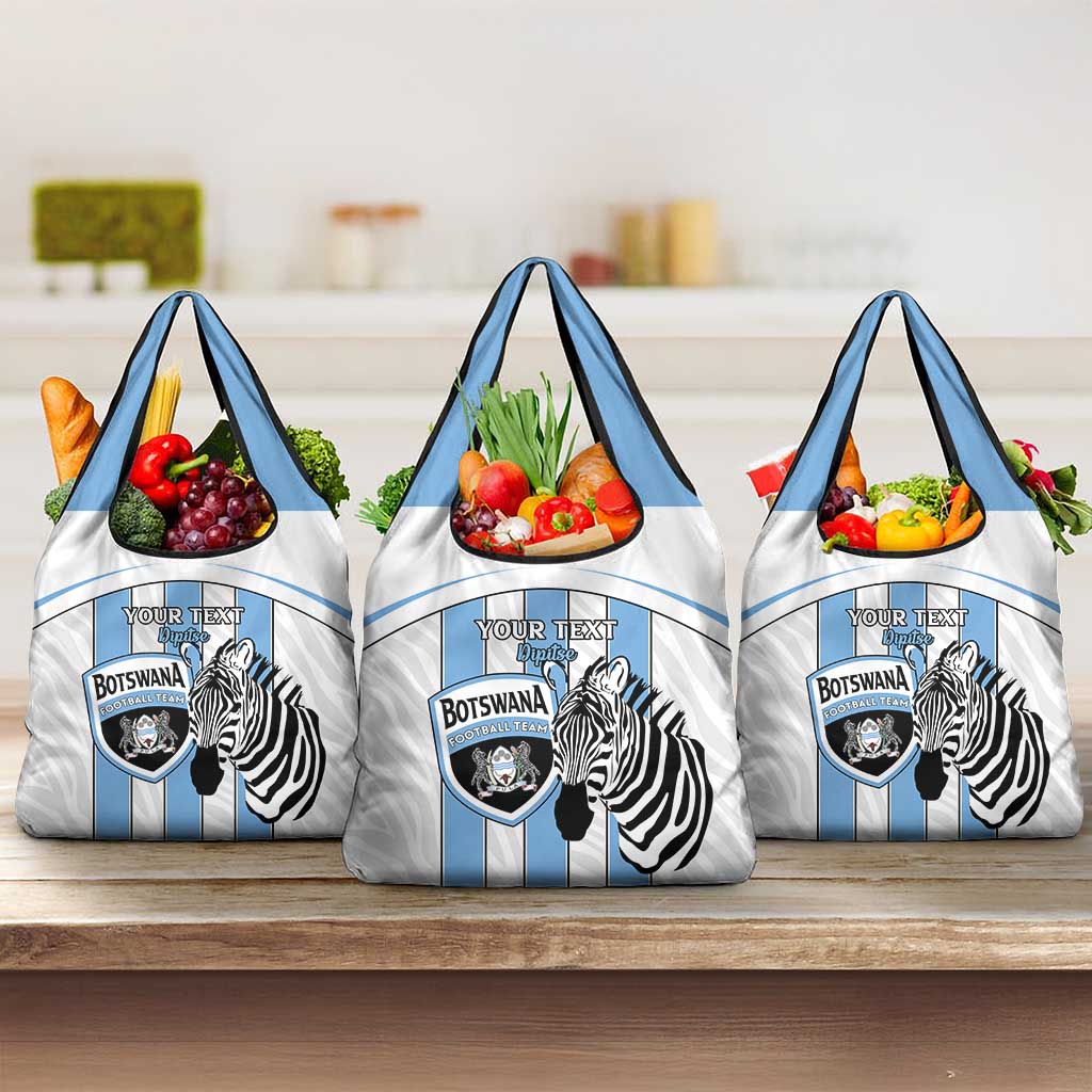 Custom Lefatshe la Botswana Football Grocery Bag Come On Dipitse