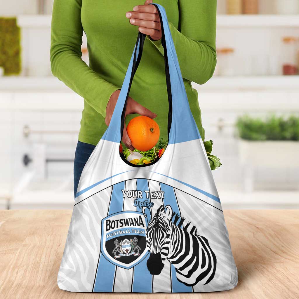Custom Lefatshe la Botswana Football Grocery Bag Come On Dipitse