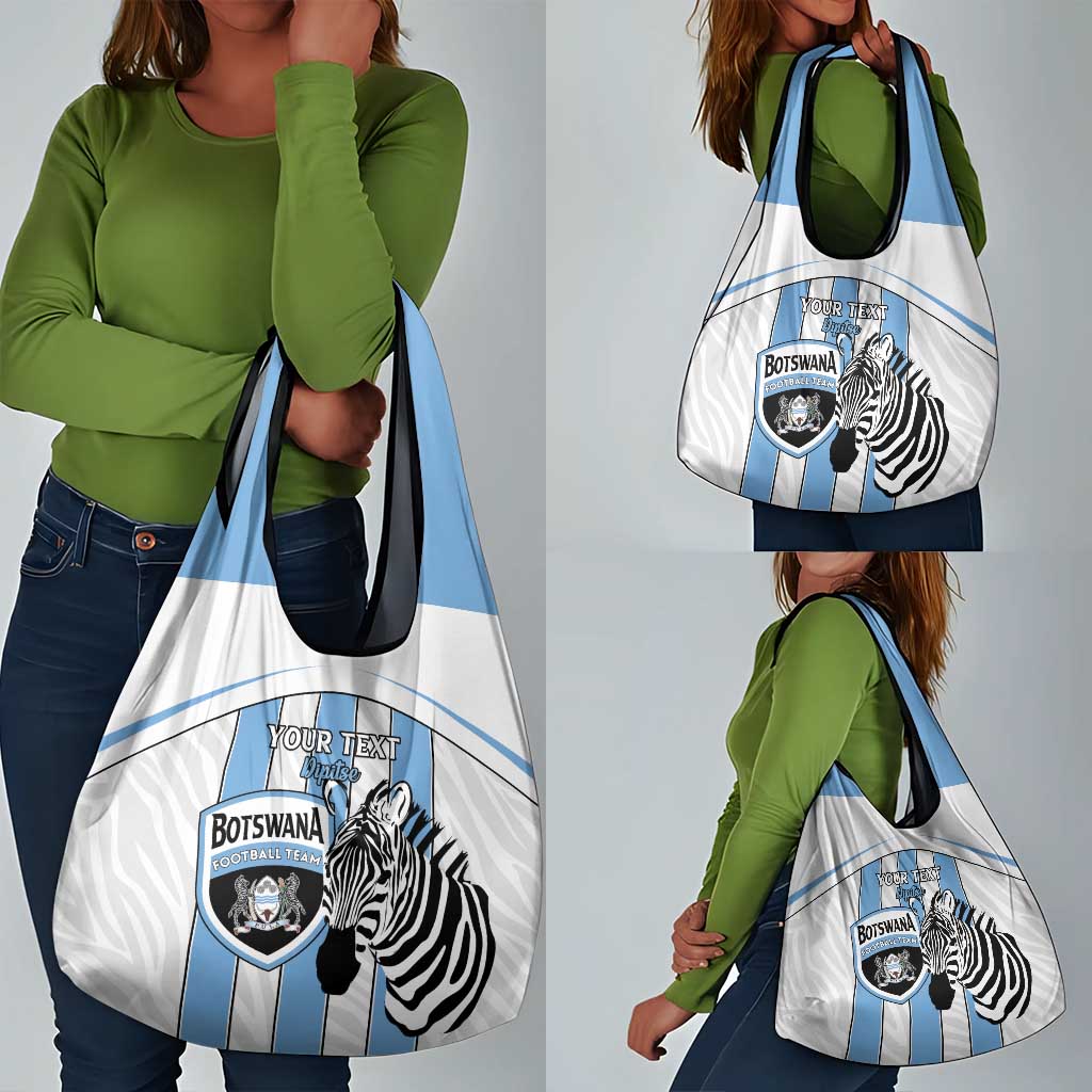 Custom Lefatshe la Botswana Football Grocery Bag Come On Dipitse