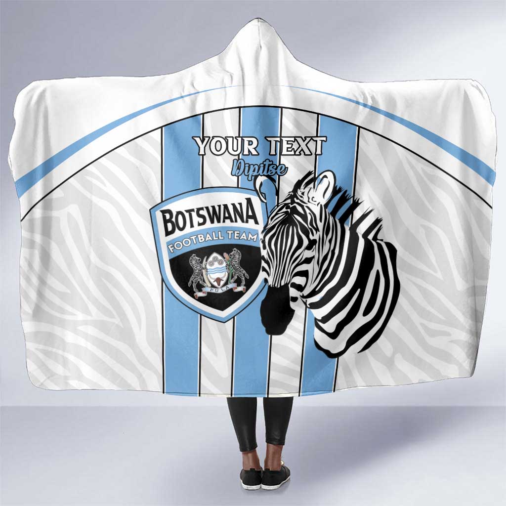 Custom Lefatshe la Botswana Football Hooded Blanket Come On Dipitse