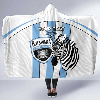 Custom Lefatshe la Botswana Football Hooded Blanket Come On Dipitse