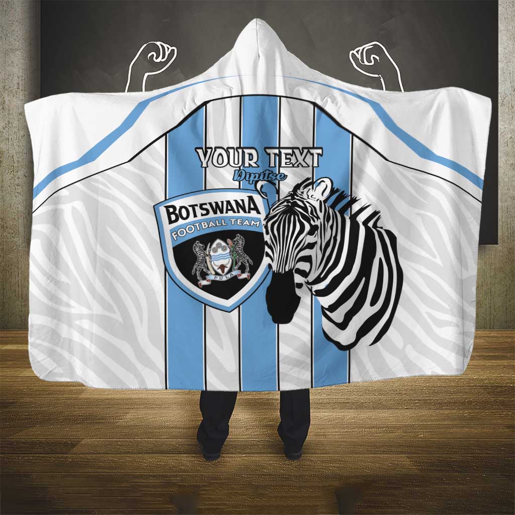 Custom Lefatshe la Botswana Football Hooded Blanket Come On Dipitse
