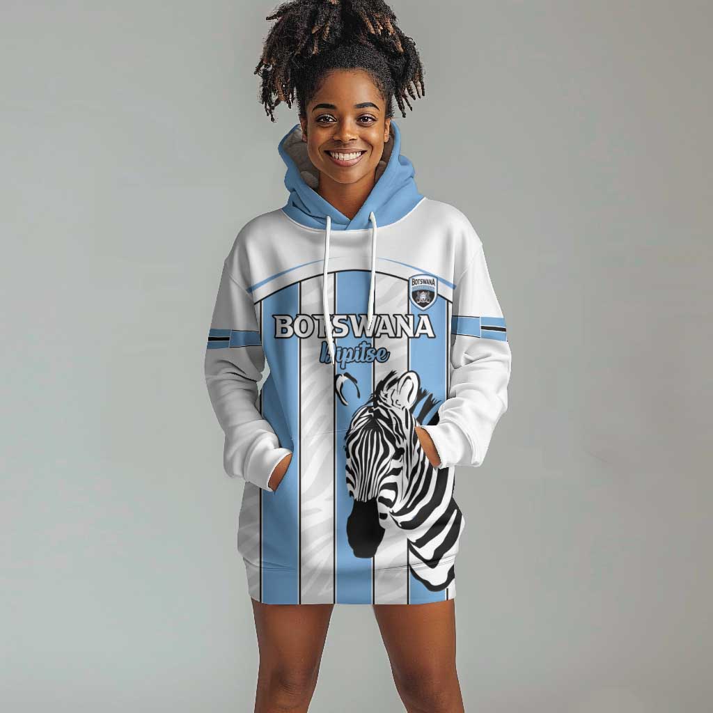 Custom Lefatshe la Botswana Football Hoodie Dress Come On Dipitse