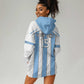 Custom Lefatshe la Botswana Football Hoodie Dress Come On Dipitse