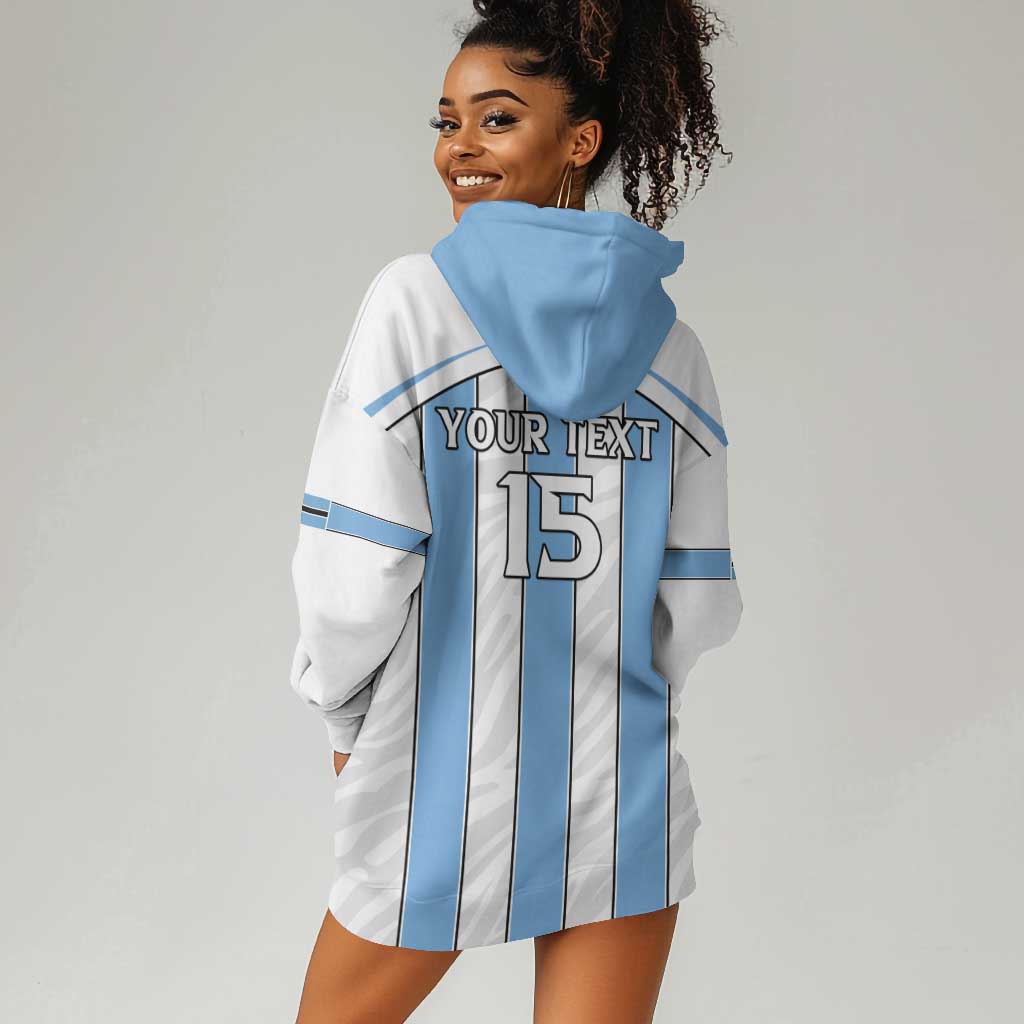 Custom Lefatshe la Botswana Football Hoodie Dress Come On Dipitse