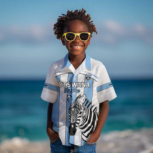 Custom Lefatshe la Botswana Football Kid Hawaiian Shirt Come On Dipitse