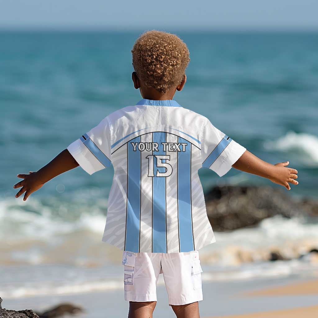 Custom Lefatshe la Botswana Football Kid Hawaiian Shirt Come On Dipitse