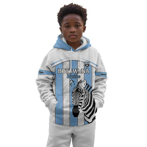Custom Lefatshe la Botswana Football Kid Hoodie Come On Dipitse