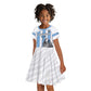 Custom Lefatshe la Botswana Football Kid Short Sleeve Dress Come On Dipitse