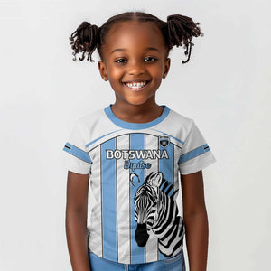 Custom Lefatshe la Botswana Football Kid T shirt Come On Dipitse