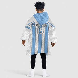 Custom Lefatshe la Botswana Football Kid Wearable Blanket Hoodie Come On Dipitse