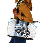 Custom Lefatshe la Botswana Football Leather Tote Bag Come On Dipitse