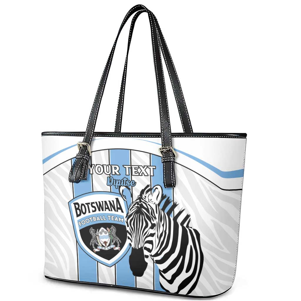 Custom Lefatshe la Botswana Football Leather Tote Bag Come On Dipitse