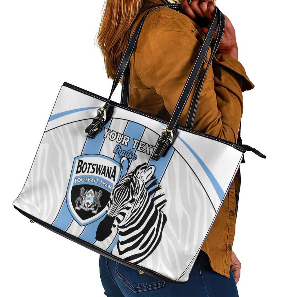 Custom Lefatshe la Botswana Football Leather Tote Bag Come On Dipitse
