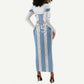 Custom Lefatshe la Botswana Football Long Sleeve Bodycon Dress Come On Dipitse LT15