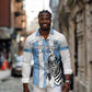 Custom Lefatshe la Botswana Football Long Sleeve Button Shirt Come On Dipitse