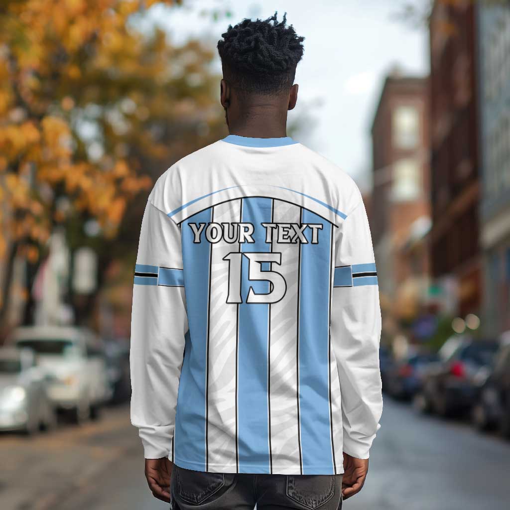 Custom Lefatshe la Botswana Football Long Sleeve Shirt Come On Dipitse