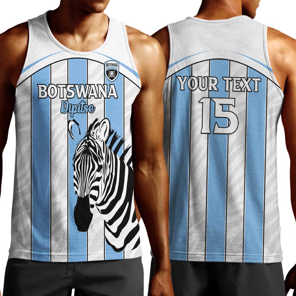 Custom Lefatshe la Botswana Football Men Tank Top Come On Dipitse