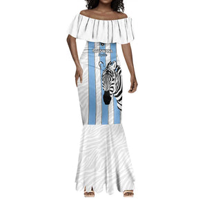 Custom Lefatshe la Botswana Football Mermaid Dress Come On Dipitse
