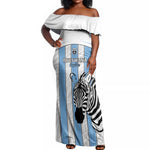 Custom Lefatshe la Botswana Football Off Shoulder Maxi Dress Come On Dipitse