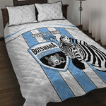 Custom Lefatshe la Botswana Football Quilt Bed Set Come On Dipitse