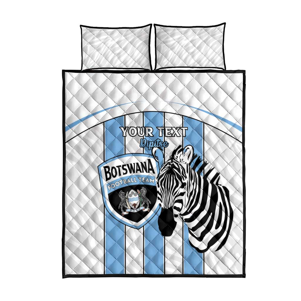 Custom Lefatshe la Botswana Football Quilt Bed Set Come On Dipitse