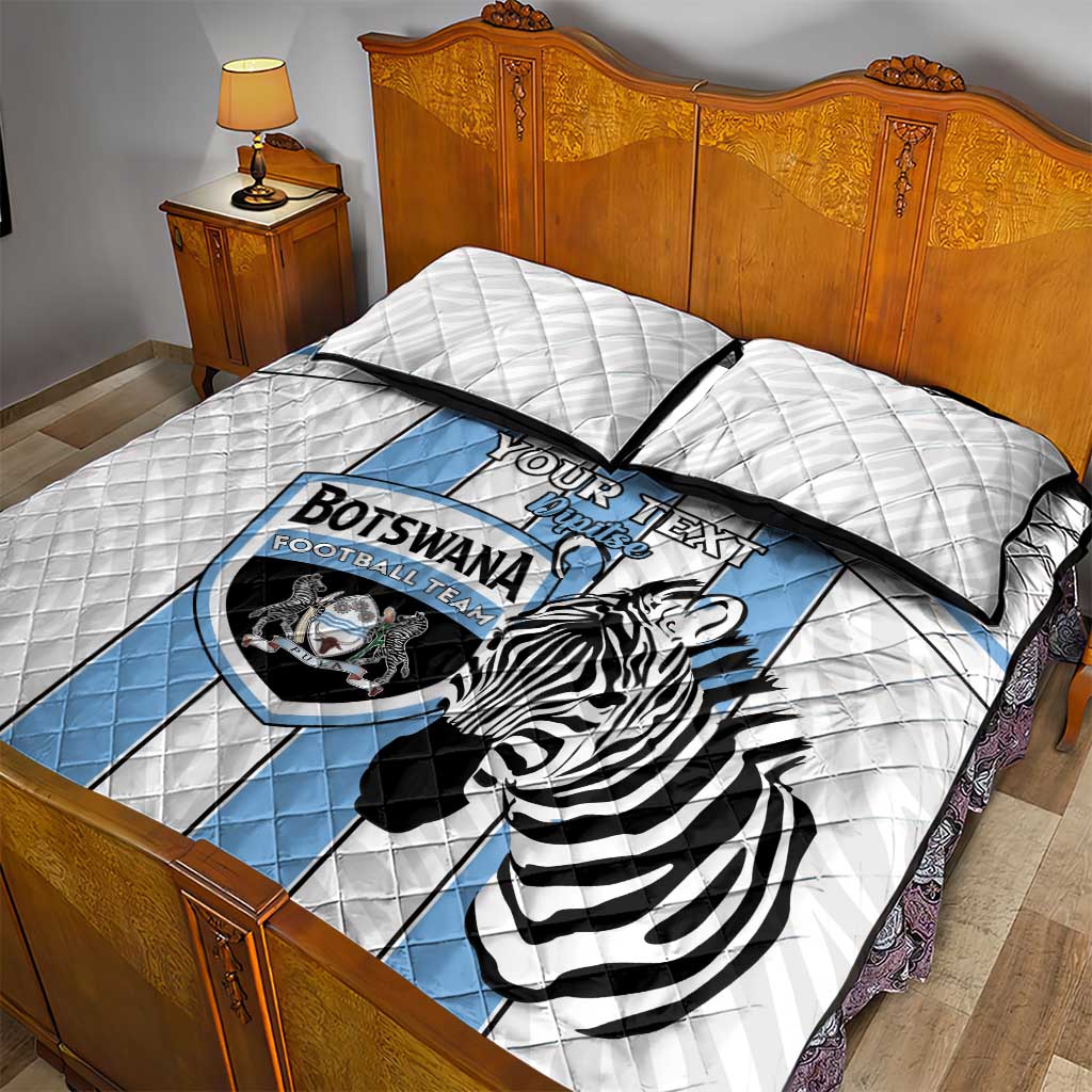 Custom Lefatshe la Botswana Football Quilt Bed Set Come On Dipitse