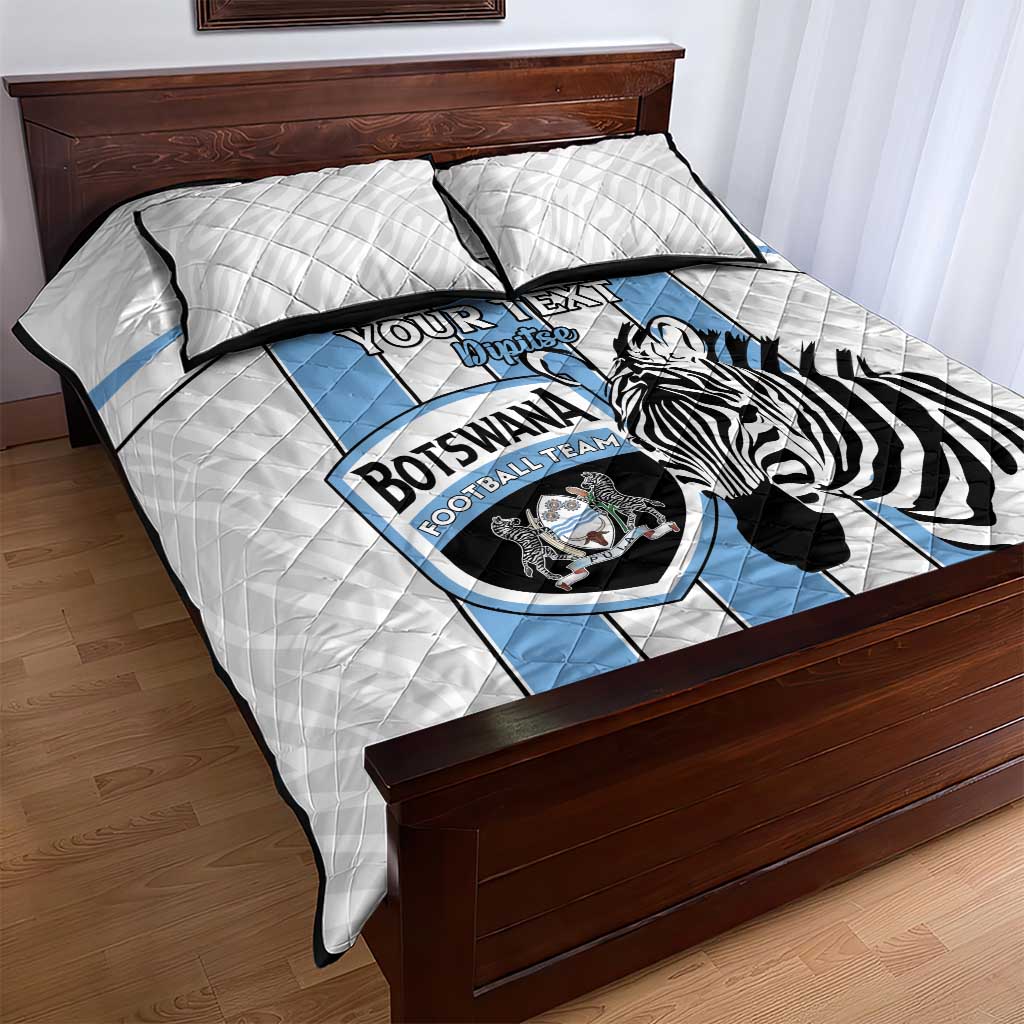 Custom Lefatshe la Botswana Football Quilt Bed Set Come On Dipitse