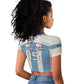 Custom Lefatshe la Botswana Football Raglan Cropped T shirt Come On Dipitse