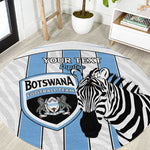 Custom Lefatshe la Botswana Football Round Carpet Come On Dipitse