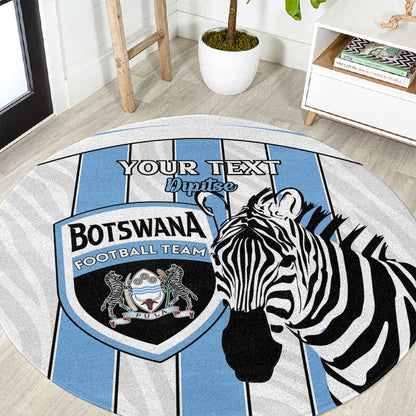 Custom Lefatshe la Botswana Football Round Carpet Come On Dipitse