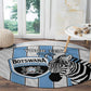 Custom Lefatshe la Botswana Football Round Carpet Come On Dipitse