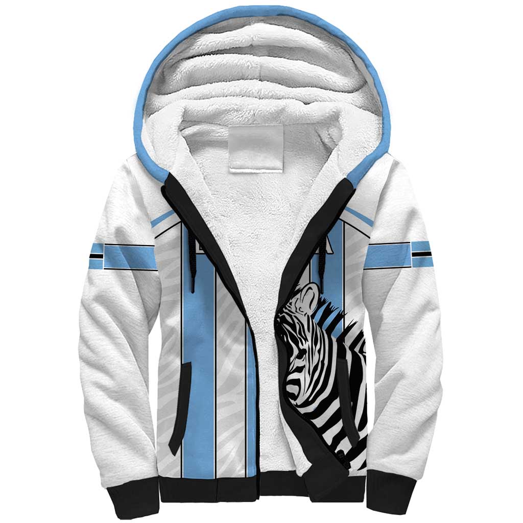 Custom Lefatshe la Botswana Football Sherpa Hoodie Come On Dipitse