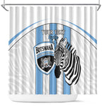 Custom Lefatshe la Botswana Football Shower Curtain Come On Dipitse