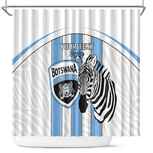 Custom Lefatshe la Botswana Football Shower Curtain Come On Dipitse