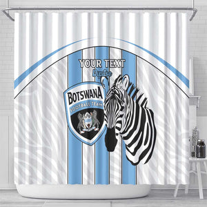 Custom Lefatshe la Botswana Football Shower Curtain Come On Dipitse