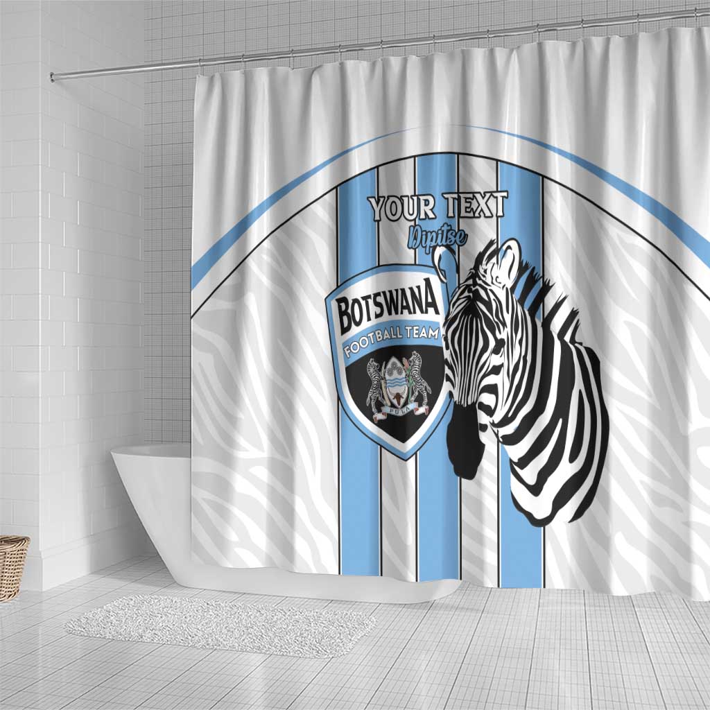 Custom Lefatshe la Botswana Football Shower Curtain Come On Dipitse