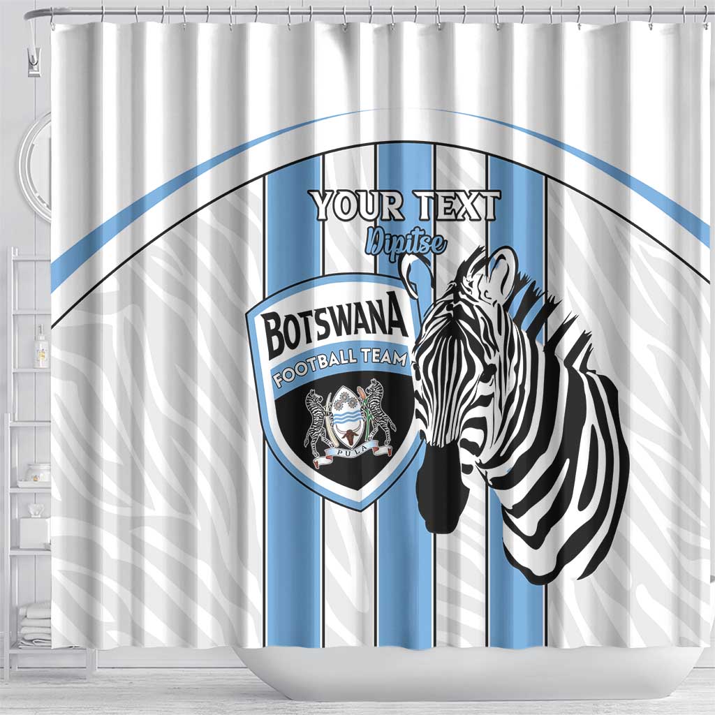 Custom Lefatshe la Botswana Football Shower Curtain Come On Dipitse