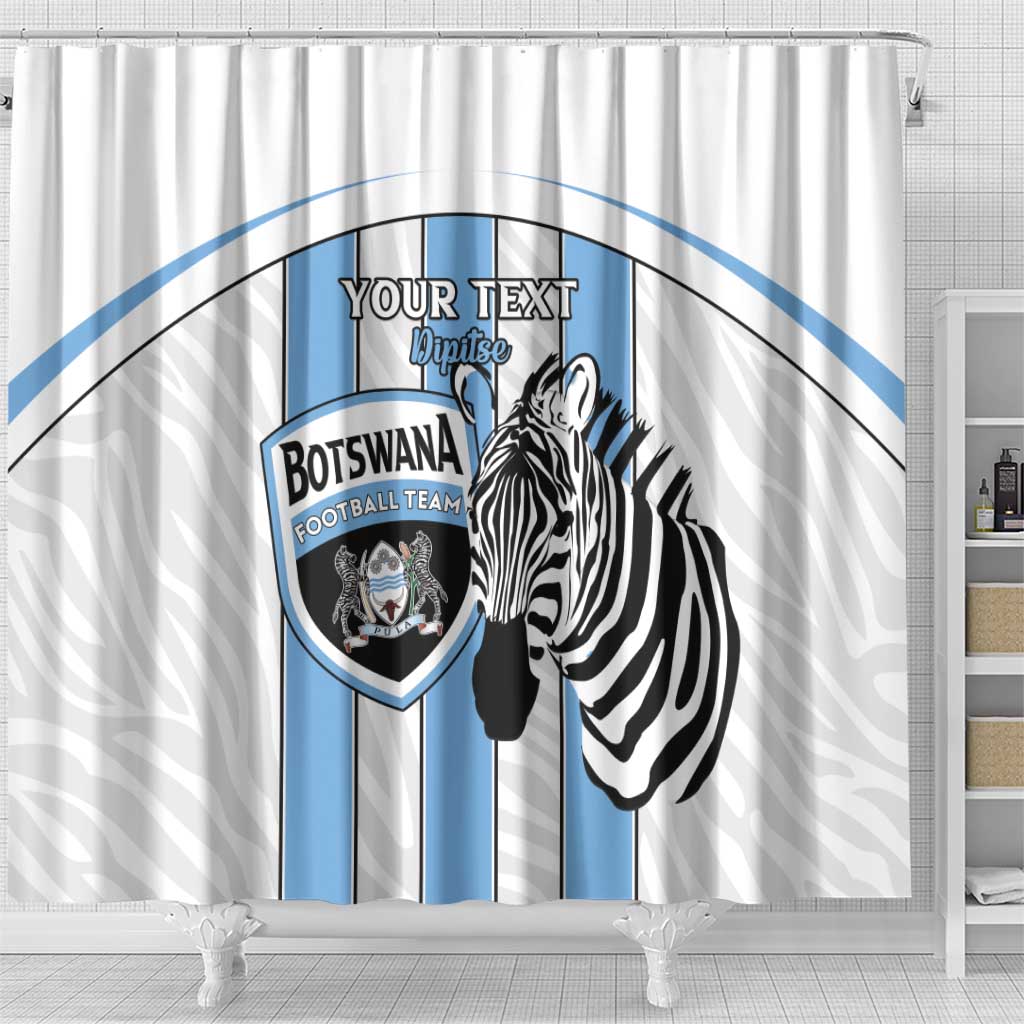 Custom Lefatshe la Botswana Football Shower Curtain Come On Dipitse