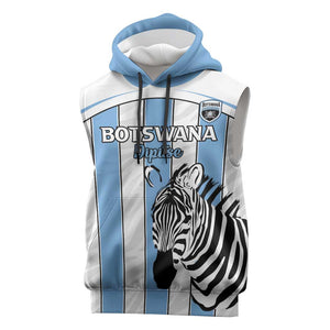 Custom Lefatshe la Botswana Football Sleeveless Hoodie Come On Dipitse - African Pride
