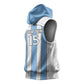 Custom Lefatshe la Botswana Football Sleeveless Hoodie Come On Dipitse - African Pride