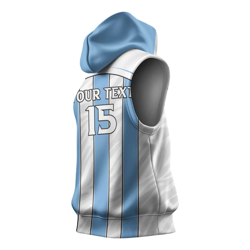 Custom Lefatshe la Botswana Football Sleeveless Hoodie Come On Dipitse - African Pride