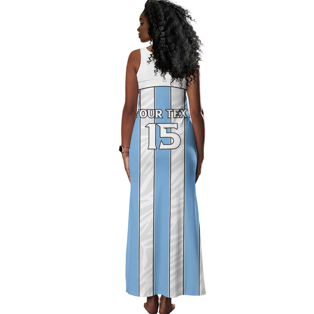 Custom Lefatshe la Botswana Football Tank Maxi Dress Come On Dipitse