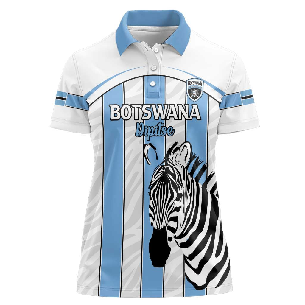 Custom Lefatshe la Botswana Football Women Polo Shirt Come On Dipitse