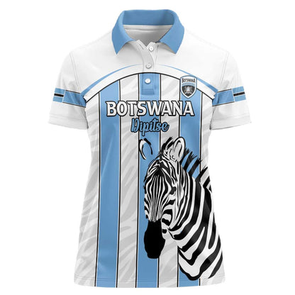 Custom Lefatshe la Botswana Football Women Polo Shirt Come On Dipitse