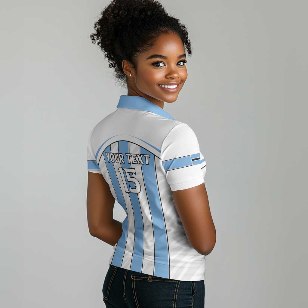 Custom Lefatshe la Botswana Football Women Polo Shirt Come On Dipitse